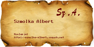 Szmolka Albert névjegykártya