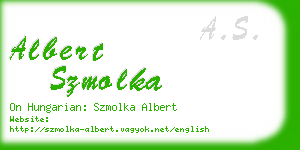 albert szmolka business card